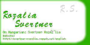 rozalia svertner business card